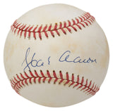 Hank Aaron Milwaukee Braves Signed National League Baseball BAS LOA 471