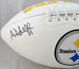 Donnie Shell Autographed Pittsburgh Steelers Logo Football- The Jersey Source Au