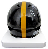 Jack Ham HOF Signed/Inscr Black Speed Mini Helmet Steelers Becket Witness 192376