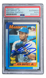 Ken Griffey Jr Signed Mariners 1990 Topps #336 Rookie Card PSA/DNA