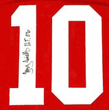 Troy Smith Signed Ohio State Buckeyes Career Highlight Stat Jersey (JSA COA)