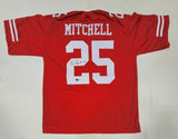 ELIJAH MITCHELL SIGNED AUTOGRAPHED PRO STYLE CUSTOM XL JERSEY BECKETT QR