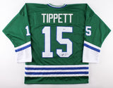 Dave Tippett Signed Hartford Whalers Jersey (Beckett) Playing career 1983-1995