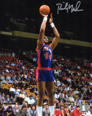 Rick Mahorn Signed Detroit Pistons Jump Shot 8x10 Photo - (SCHWARTZ COA)