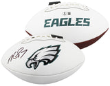 Eagles Michael Vick Signed Franklin White Panel Logo Football w/ Case BAS Wit