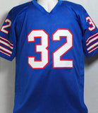 O. J. Simpson Autographed Blue Pro Style Jersey w/ HOF- JSA W Auth *MB2