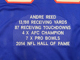 BUFFALO BILLS ANDRE REED AUTOGRAPHED SIGNED BLUE JERSEY JSA STOCK #234556