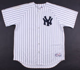 Johnny Damon Signed Yankees Majestic MLB Jersey Inscribed "Thanks" (JSA COA)