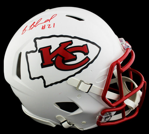 Brashaud Breeland Signed Kansas City Chiefs Speed Authentic White Matte Helmet