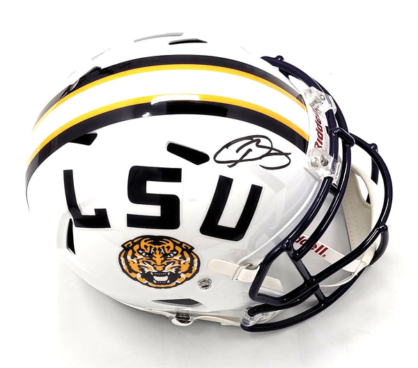 Odell Beckham Jr. Autographed White LSU Tigers Replica Helmet Beckett Witnessed