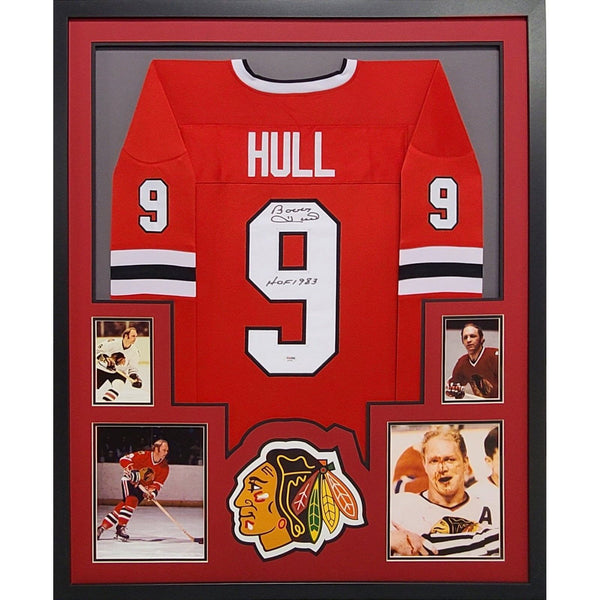 Bobby Hull Autographed Signed Framed Chicago Blackhawks Jersey PSA/DNA