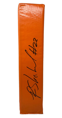 Rashid Shaheed of the Saints Autographed End Zone Pylon Beckett Witnessed