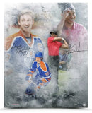 Tiger Woods / Wayne Gretzky Autographed 16 x 20 Photo UDA LE 100