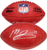 MAC JONES AUTOGRAPHED SIGNED NFL LEATHER FOOTBALL PATRIOTS BECKETT QR 202969