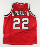 Clyde Drexler Signed Portland Trail Blazer Jersey (JSA COA) 10xAll Star Forward