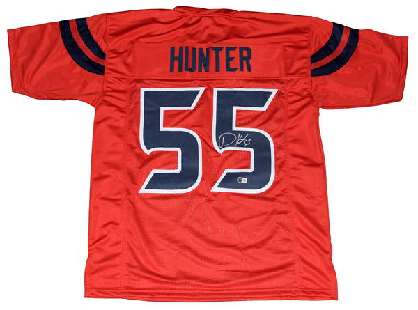 DANIELLE HUNTER AUTOGRAPHED HOUSTON TEXANS 2024 NEW #55 RED JERSEY BECKETT