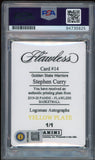 2019 Panini Flawless Printing Plate 1/1 Stephen Curry PSA/DNA Auto GEM MINT 10