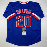 Autographed/Signed Jerome Walton 1989 NL ROY Chicago Blue Jersey JSA COA