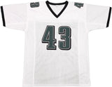 EAGLES DARREN SPROLES AUTOGRAPHED SIGNED WHITE JERSEY BECKETT WITNESS 234513