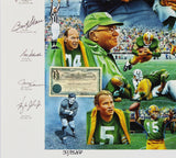 World Champion Multi-Signed Green Bay Packers Unframed 27x36 Lithograph Print