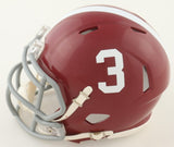 Jermaine Burton Signed Alabama Crimson Tide Mini Helmet JSA COA 2021 Ntl. Champ