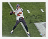 TOM BRADY Signed "SB LV Champs" Super Bowl Action 16" x 20" Photograph FANATICS