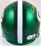 Christian Watson Signed Green Bay Packers Flash Speed Mini Helmet-Beckett W Holo