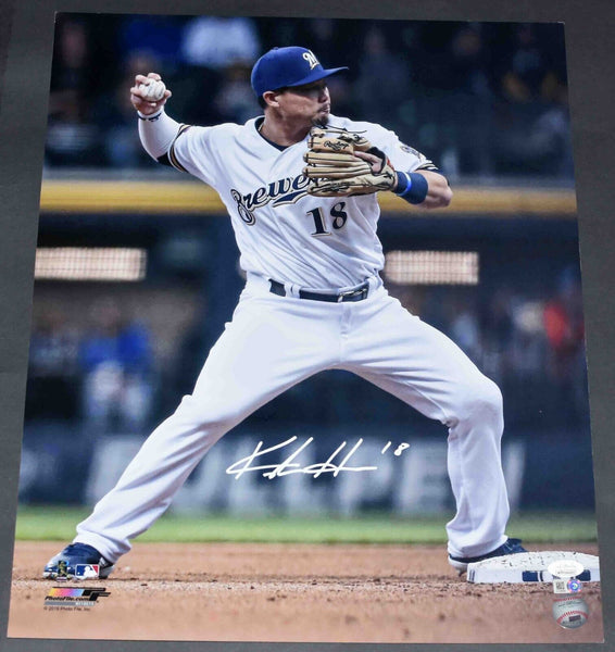 KESTON HIURA AUTOGRAPHED SIGNED MILWAUKEE BREWERS 16x20 PHOTO JSA