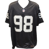 Maxx Crosby Autographed Las Vegas Raiders Black Nike Vapor Jersey FAN 45790