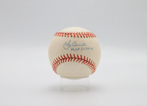 Yogi Berra Autographed Baseball "MVP 51-54-55" Inscription JSA Authentication