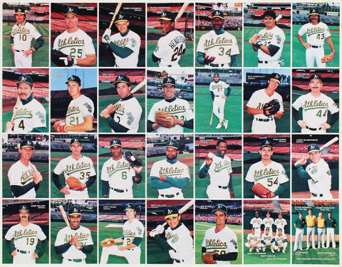 Athletics 15.25x19.5 Uncut Trading Card Sheet Un-signed