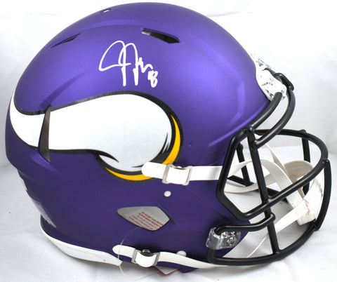 Justin Jefferson Autographed Vikings F/S Speed Authentic Helmet - Beckett W Holo