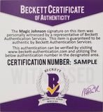 Magic Johnson Signed Los Angeles Lakers Black Jersey (Beckett COA) 5xNBA Champ