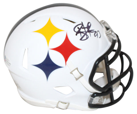 Troy Polamalu Autographed Pittsburgh Steelers AMP Mini Helmet Beckett 27455