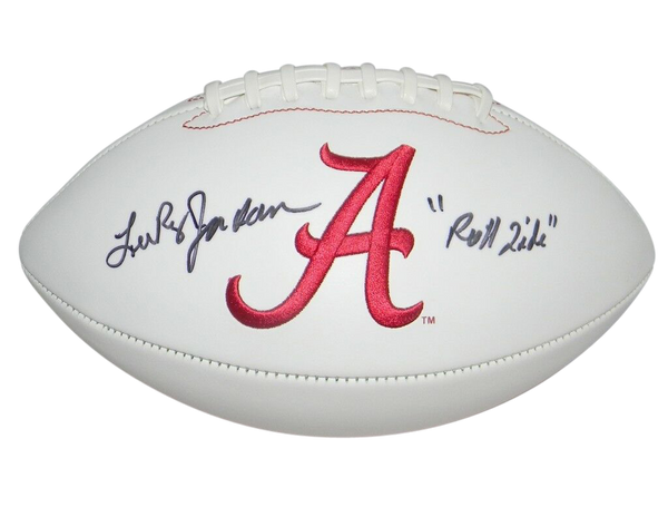 LEE ROY JORDAN AUTOGRAPHED SIGNED ALABAMA CRIMSON TIDE LOGO FOOTBALL + ROLL TIDE