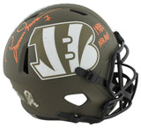 Bengals Boomer Esiason "MVP" Signed Salute To Service F/S Speed Rep Helmet BAS W