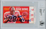 O.J. Simpson Autographed 1968 Rose Bowl Ticket National Champs BAS Slab 31723