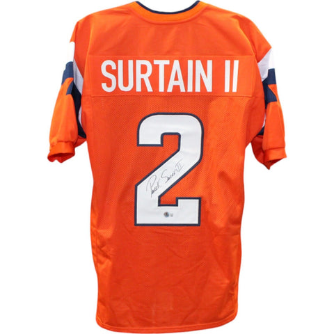 Patrick Surtain Autographed/Signed Pro Style Orange 2024 Jersey Beckett 48632