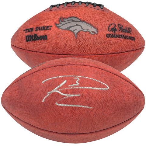 RUSSELL WILSON AUTOGRAPHED NFL LEATHER BRONCOS LOGO FOOTBALL FANATICS 227946