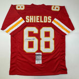 Autographed/Signed Will Shields Kansas City Red Football Jersey JSA COA