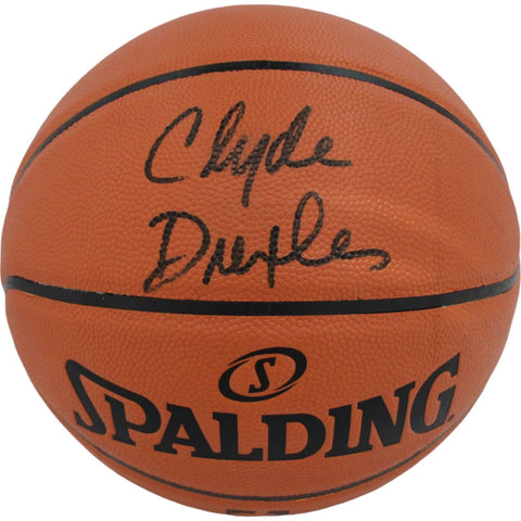 Clyde Drexler Autographed/Signed Portland Trailblazers Basketball JSA 46408