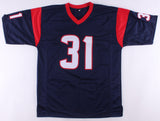 Aaron Glenn Signed Houston Texans Jersey (Beckett COA) 3xPro Bowl Defensive Back