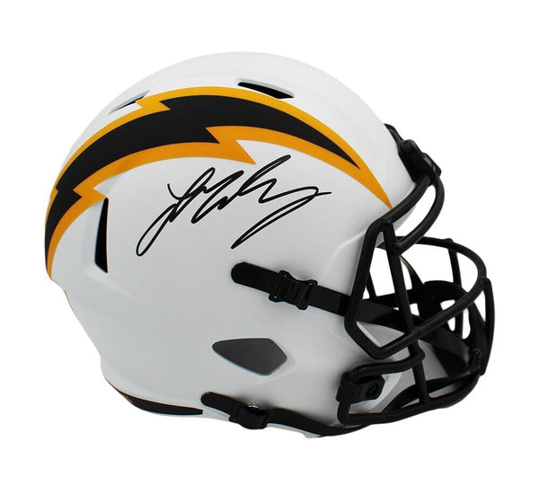 Ladd McConkey Signed Los Angeles Chargers Speed Full Size Lunar NFL Helmet