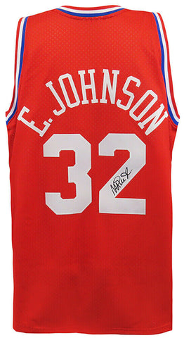 Magic Johnson Signed 1991 All Star Game M&N Red T/B Swingman Jersey - (SS COA)