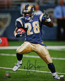 Marshall Faulk Autographed St Louis Rams 16x20 On Field PF Photo- JSA Witness Au