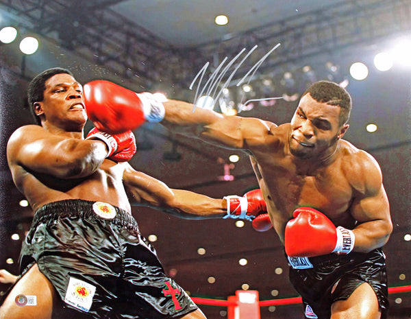 Mike Tyson Authentic Signed 16x20 Vs Trevor Berbick Photo Autographed BAS