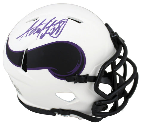 Vikings Adrian Peterson Authentic Signed Lunar Speed Mini Helmet BAS Witnessed