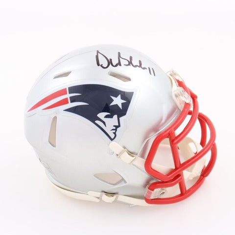 Drew Bledsoe Signed New England Patriots Mini Helmet (Beckett) 4xPro Bowl Q.B.