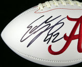 EDDIE LACY AUTOGRAPHED WHITE LOGO FOOTBALL ALABAMA CRIMSON TIDE MCS HOLO 124647