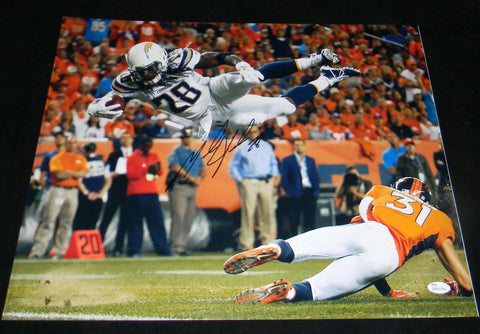 MELVIN GORDON AUTOGRAPHED SIGNED SAN DIEGO LOS ANGELES CHARGERS 16x20 PHOTO JSA